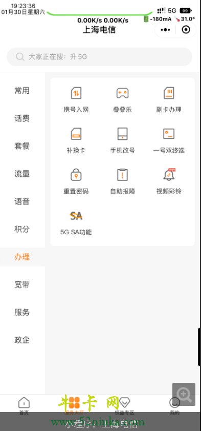 上海电信怎么开通sa服务