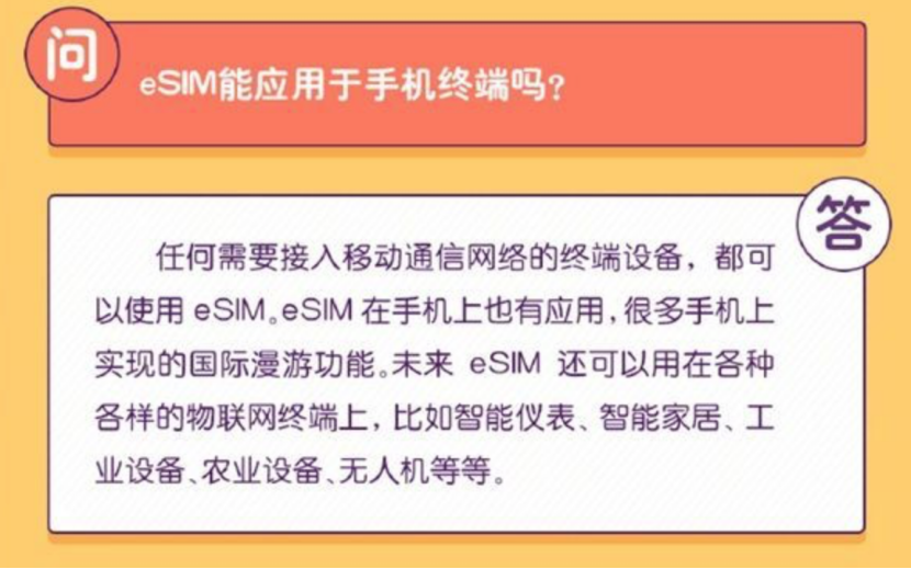 SIM卡和 eSIM卡的区别