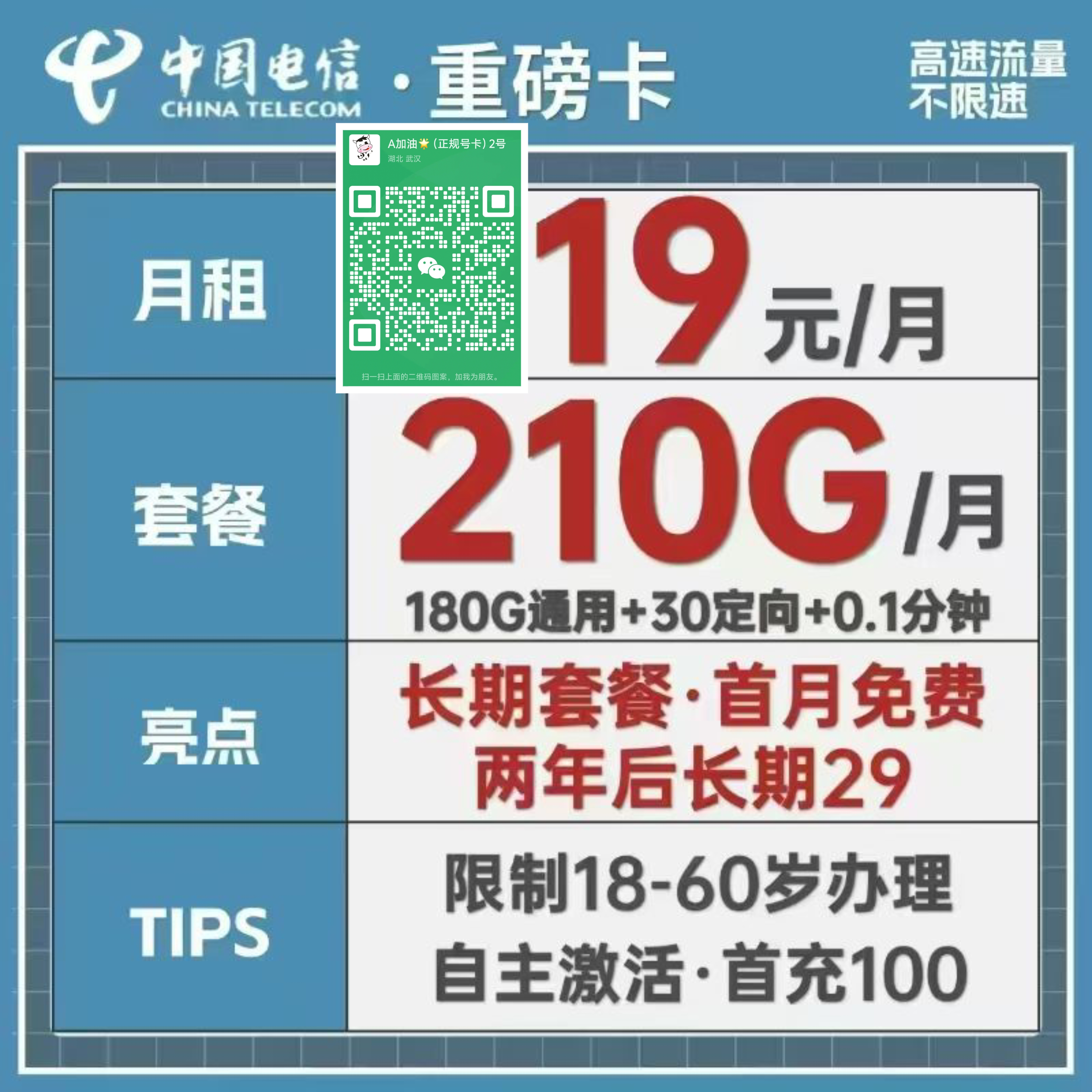 电信重磅卡海报